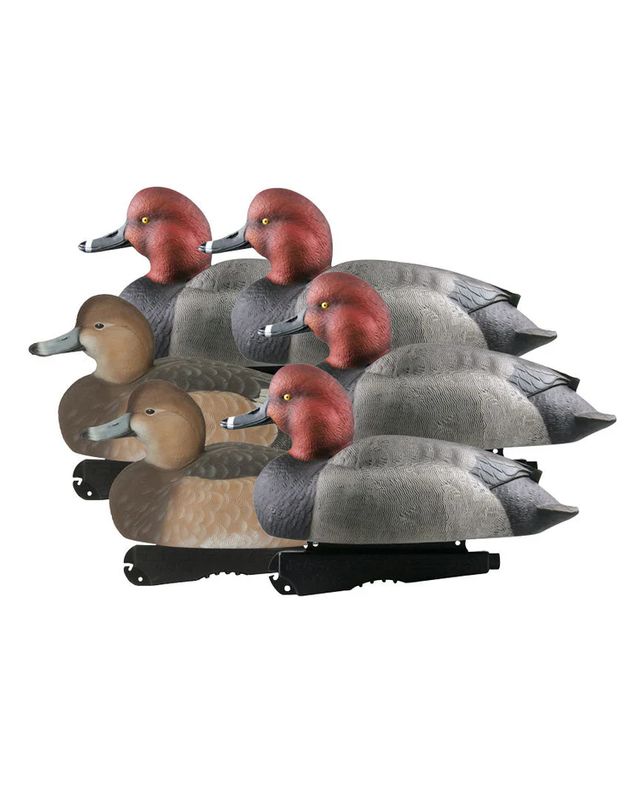 GHG Hunter Series Over-Size Foam-Filled Redhead Duck Decoys - 6 Pack