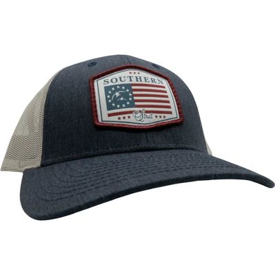 USA Duck Patch Trucker Hat - Navy/Lt Grey