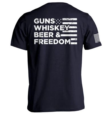 Guns Whiskey Beer and Freedom Tee