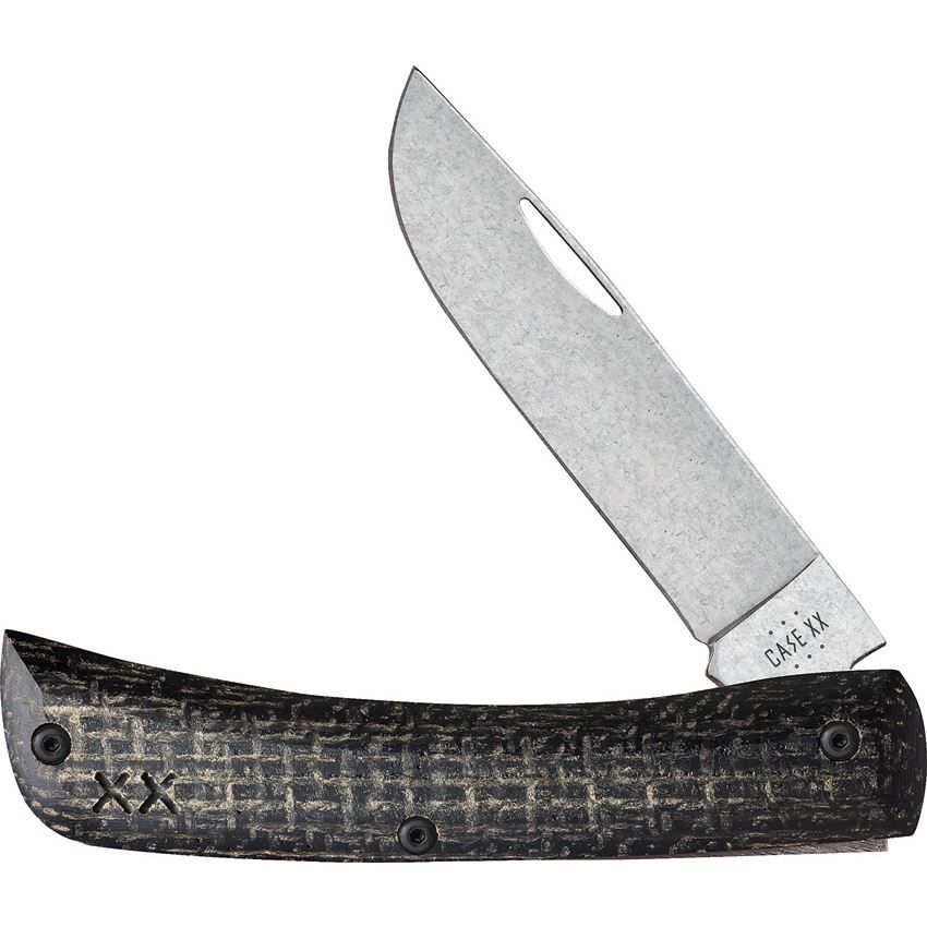 Case XX Crossroads Sod Buster Jr Black Burlap Handles S35VN