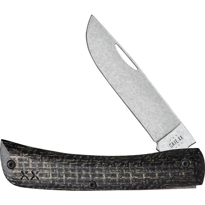 Case XX Crossroads Sod Buster Jr Black Burlap Handles S35VN
