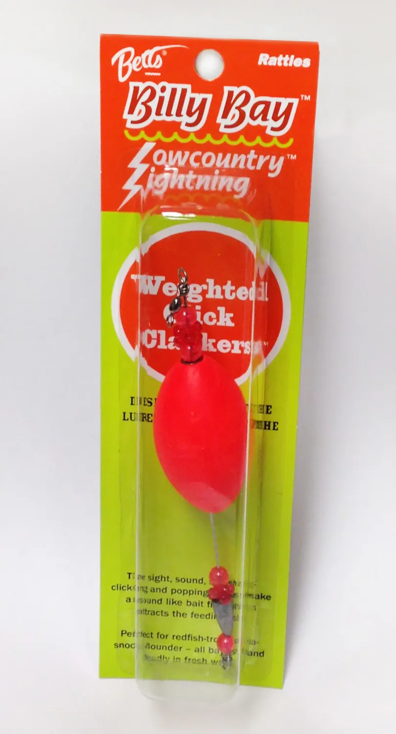 Billy Bay Low Country Lightning Weighted Click Clacker 2.5" Oval Red