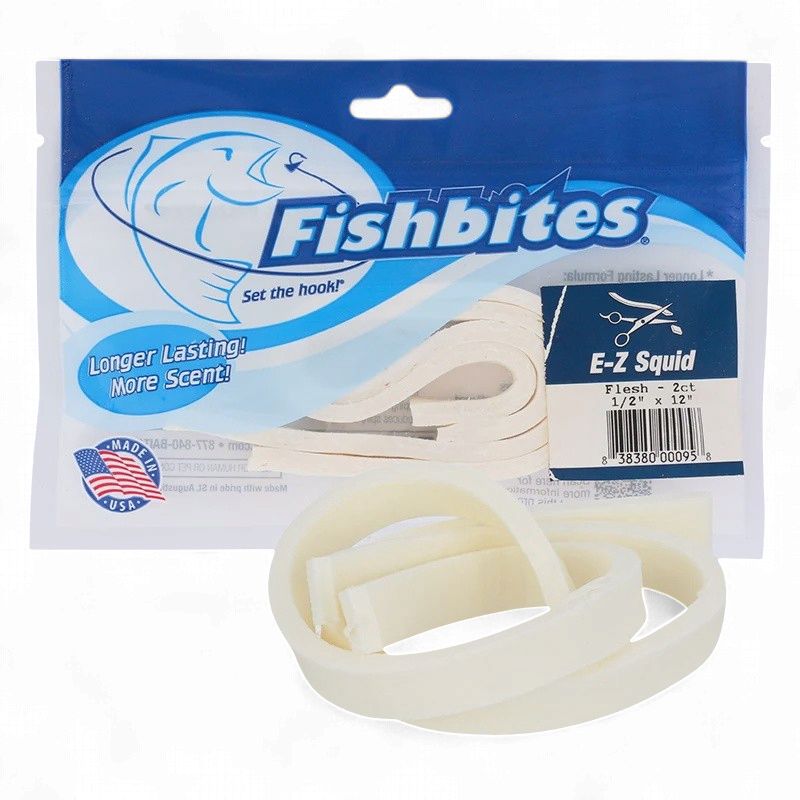 Fishbites E-Z SQUID  Flesh - Long Lasting 2 Pk