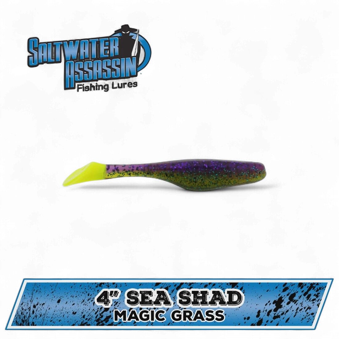 Saltwater Assassin 4" Sea Shad 10 Ct Magic Grass