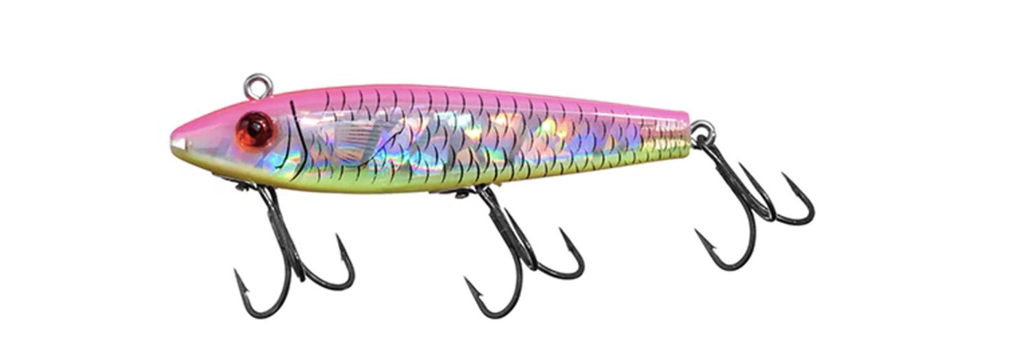 MirrOlure Sinking Twitchbait 3 5/8'' .5 OZ  Hot Pink/Char/Silv