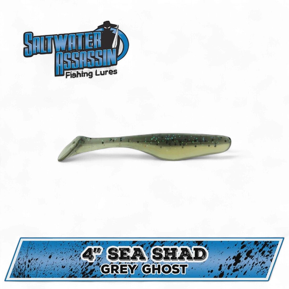 Saltwater Assassin 4" Sea Shad 10 Ct Grey Ghost