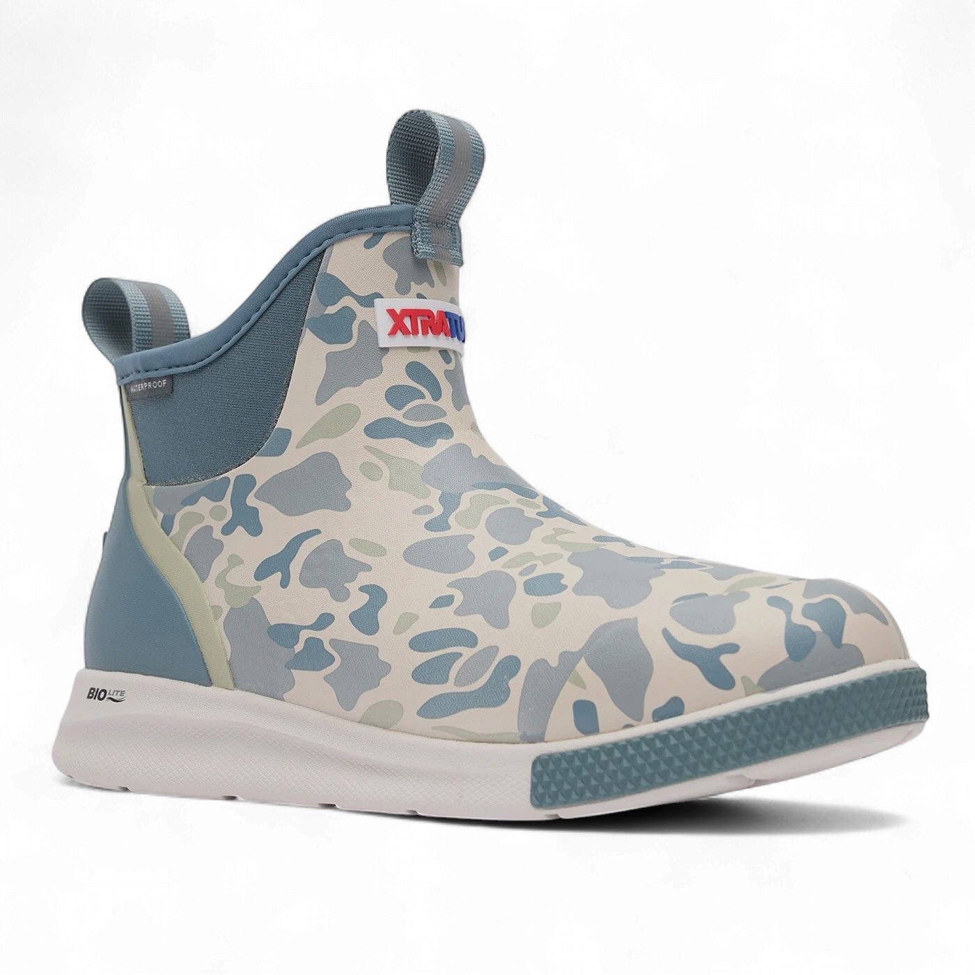 XTRATUF Men's Stormy Duck Camo 6" Ankle Deck Boot Sport