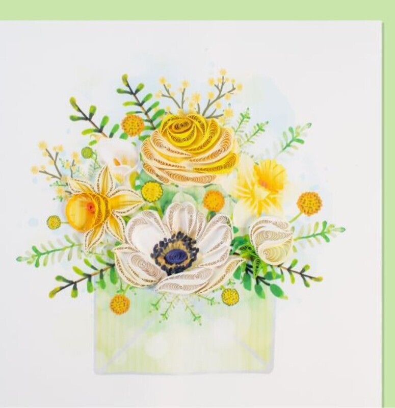 Letter of Flowers Quilling Card