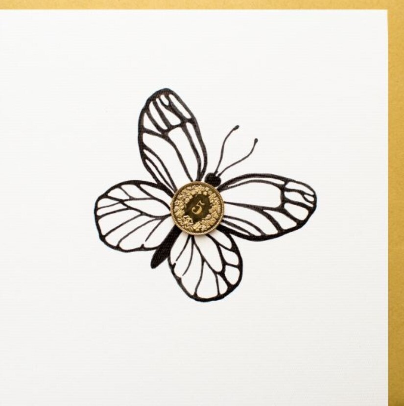Butterfly card - 5 centimes