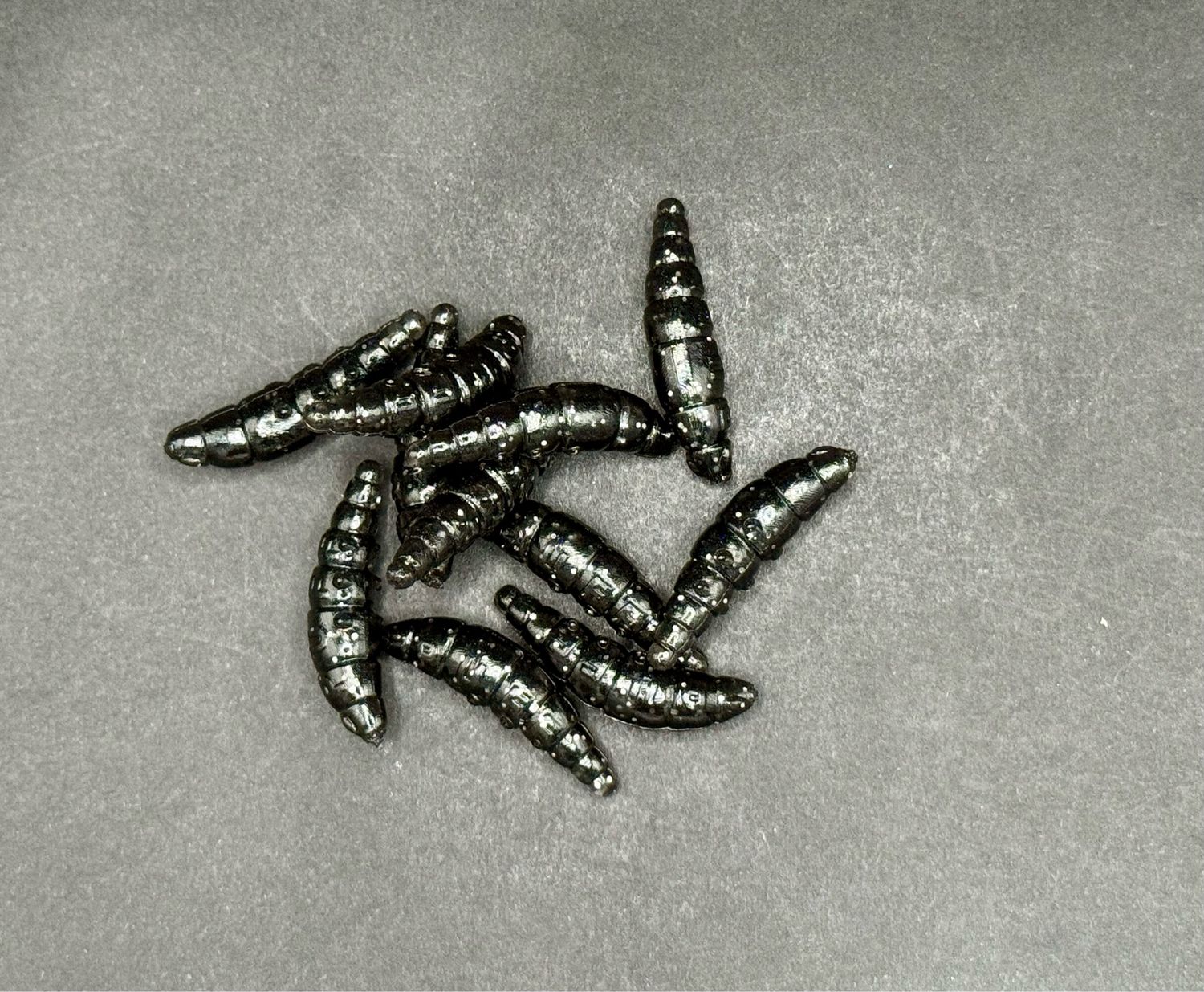 Mini-PUFF - Schwarz Glitter