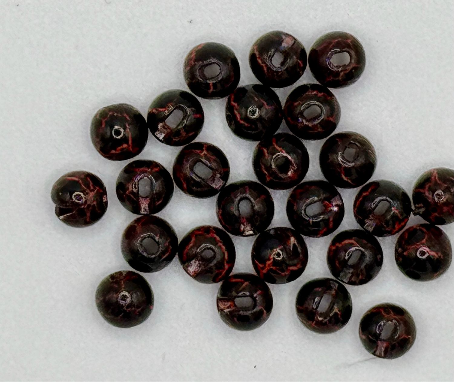 Tungsten Perlen - Crazy Color - Black/Fluo-Orange 3,5mm