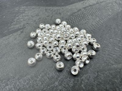 Tungsten Perlen - Silber - gelocht - 4mm Tungsten Perlen - Silber - gelocht - 4mm