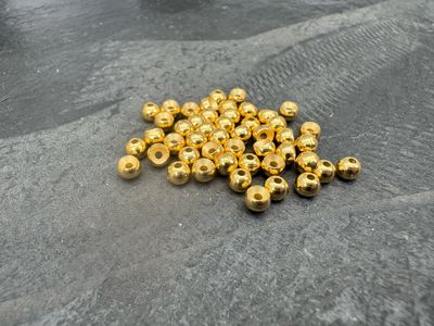 Tungsten Perlen - Gold - gelocht - 4mm Tungsten Perlen - Gold - gelocht - 4mm