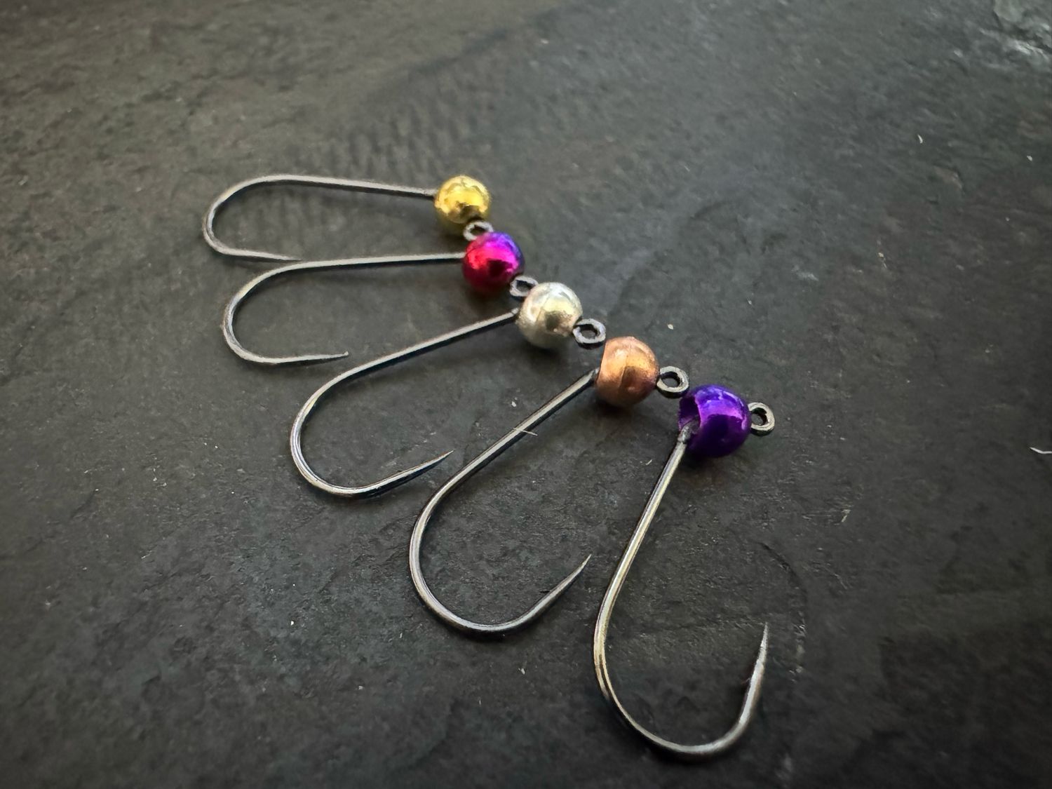 6er-Jig-Haken mit Tungsten - Mix