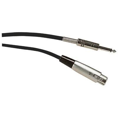 Standard Unbalanced 3 Pin XLR to 6.35 mm Jack Plug Microphone Lead 6M