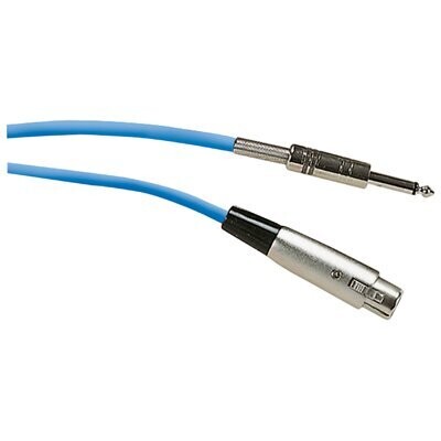 Standard Unbalanced 3 Pin XLR to 6.35 mm Jack Plug Microphone Lead 6M