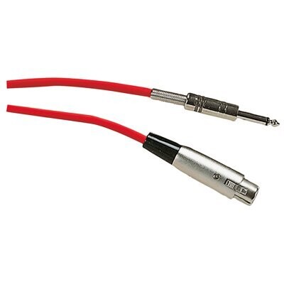 Unbalanced 3 Pin XLR to 6.35 mm Jack Plug Microphone Lead 6M