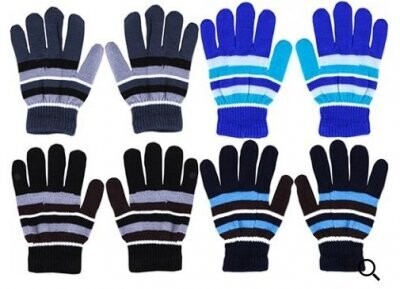STRIPED BOYS GLOVES
