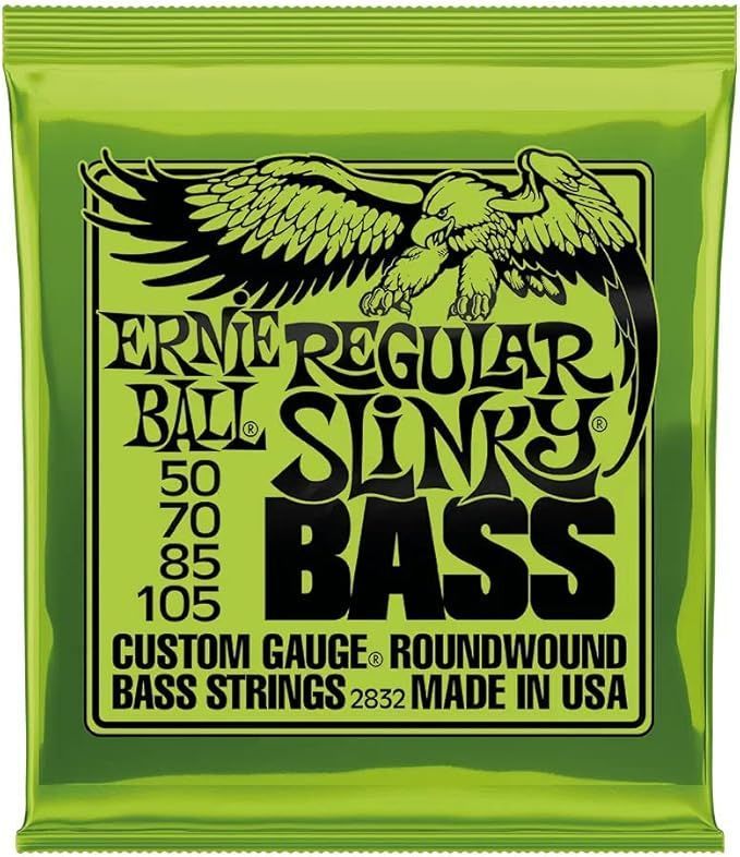 Ernie Ball Regular Slinky Nickel Wound Electric Bass Strings - 50-105 Gauge