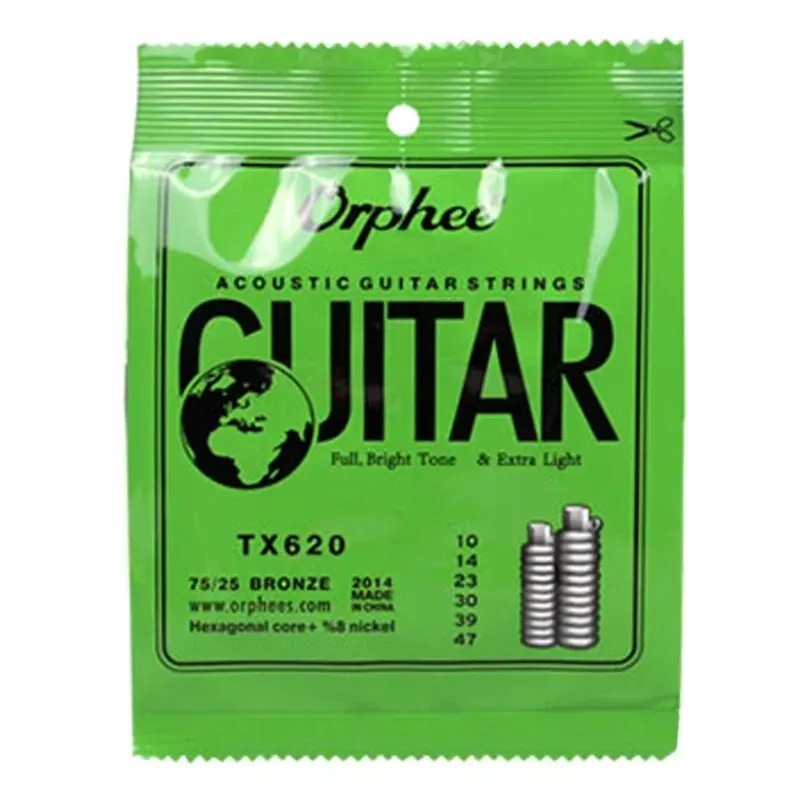 Orphee TX620/TX630/TX640 Acoustic Guitar String Hexagonal Core+8% Nickel