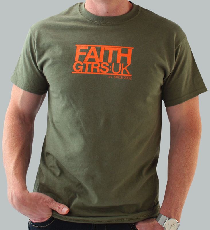 Faith Guitars T-Shirt Green/Orange
