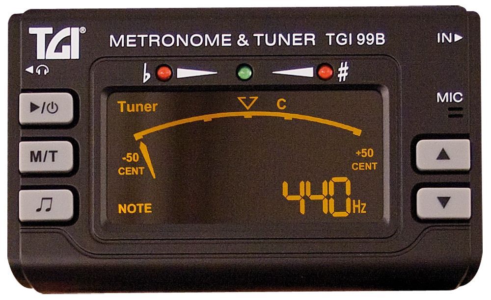 TGI Tuner Chromatic Tuner and Metronome With Clip On Sensor TGI Tuner Chromatic Tuner and Metronome With Clip On Sensor