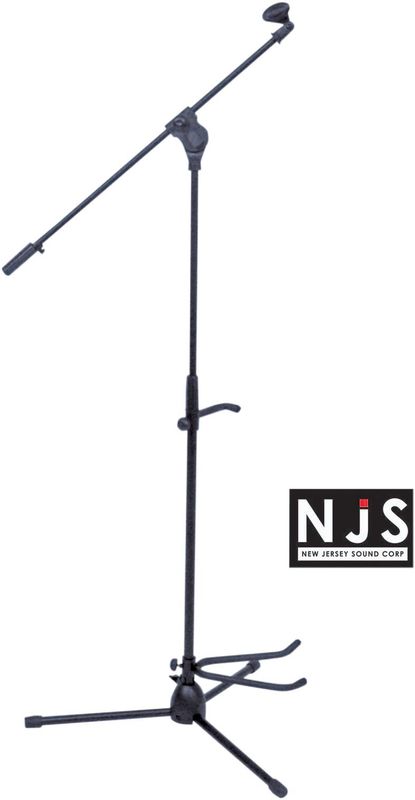 Microphone Stand with Boom Arm, Tripod Base and Guitar Stand
