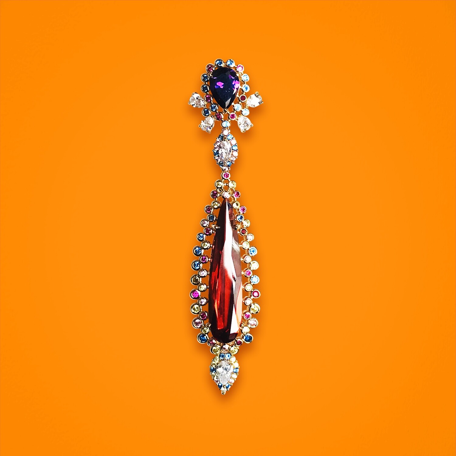 Arete gota roja