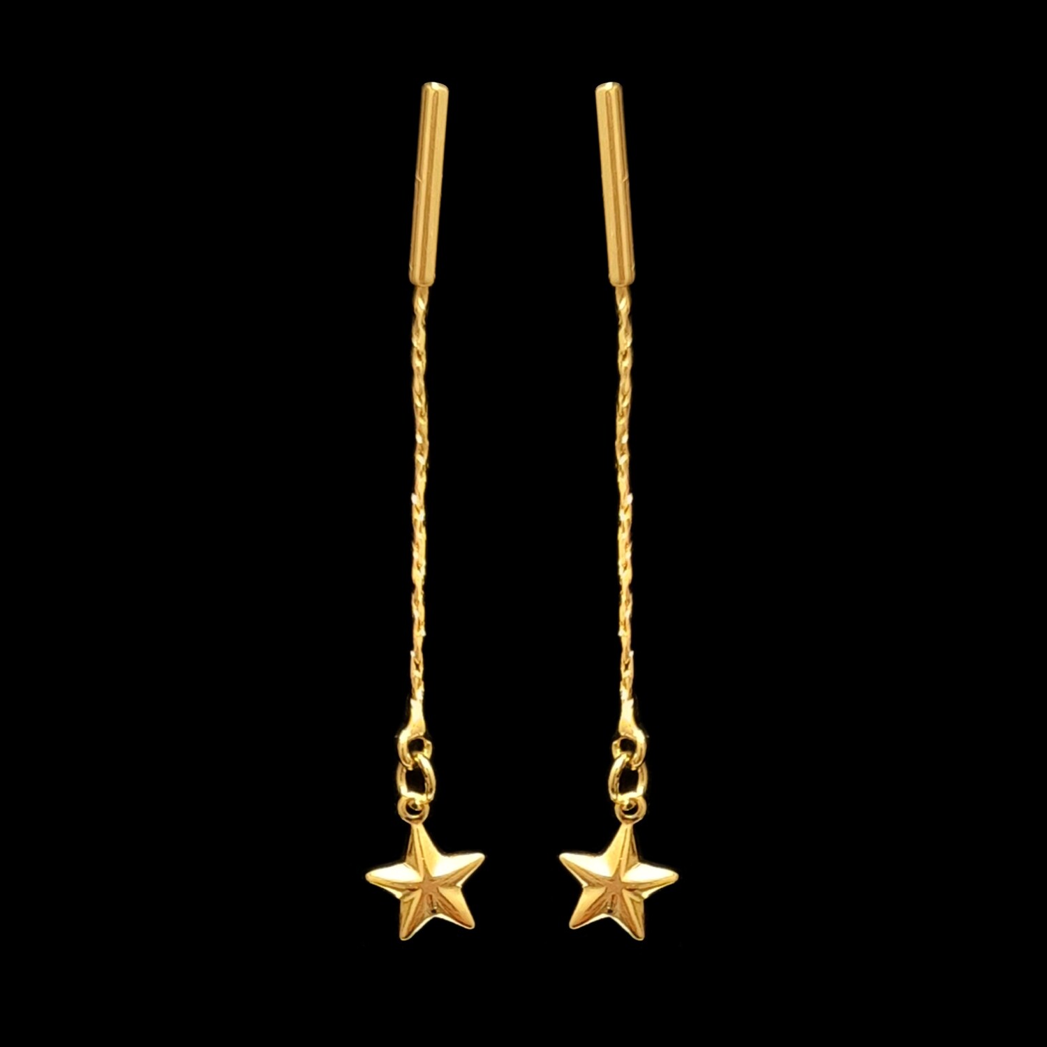 Aretes estrella colgante