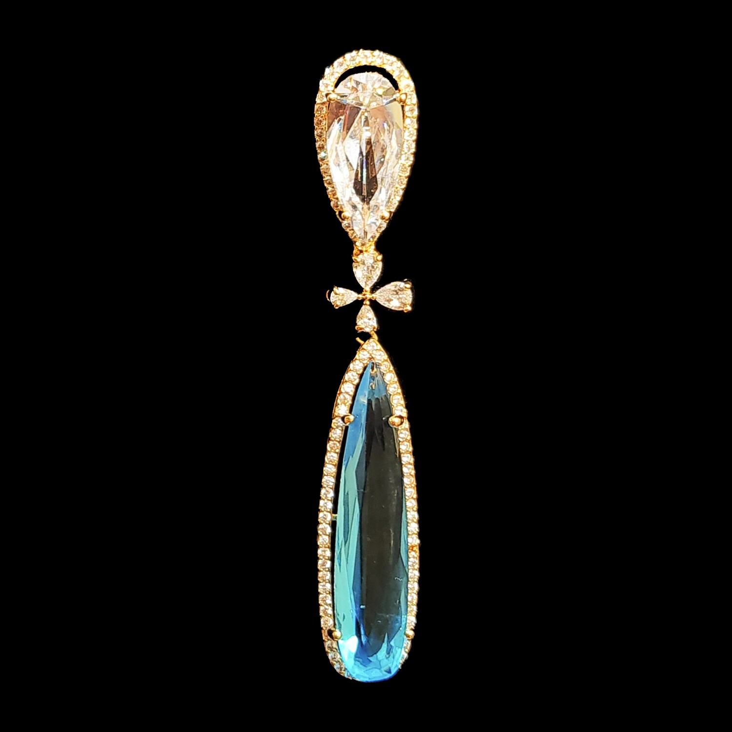 Arete lágrima azul
