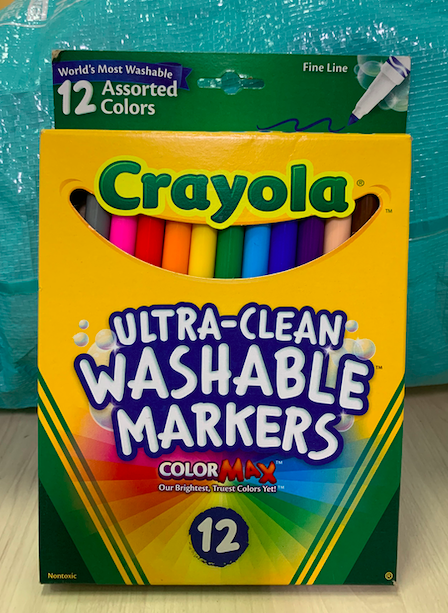 Ultra-clean Washable Markers (12 assorted colors)