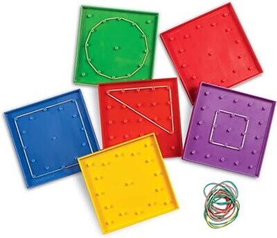Learning Resources - 5-Inch Double-Sided Assorted Geoboard Shapes