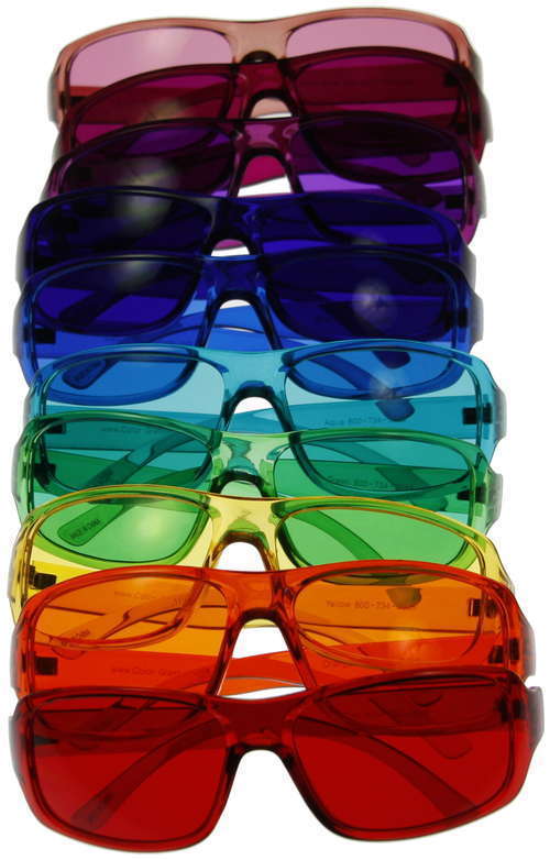 Colour Therapy Glasses (10 Colours Set) 顏色眼鏡 (10色套裝), Size &amp; Style: CHILDREN (10 Colour)