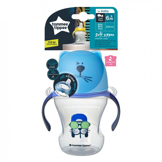 Tommee Tippee Soft Sippee Trainer Cup (6m +), Colour: Blue