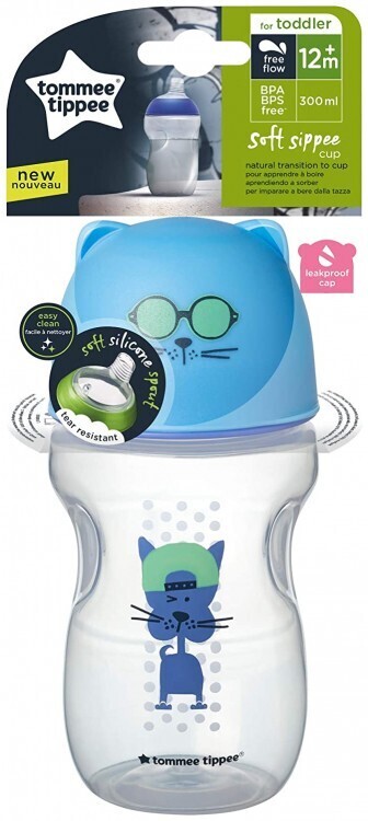 Tommee Tippee Soft Sippee Cup (12m +), Colour: Blue