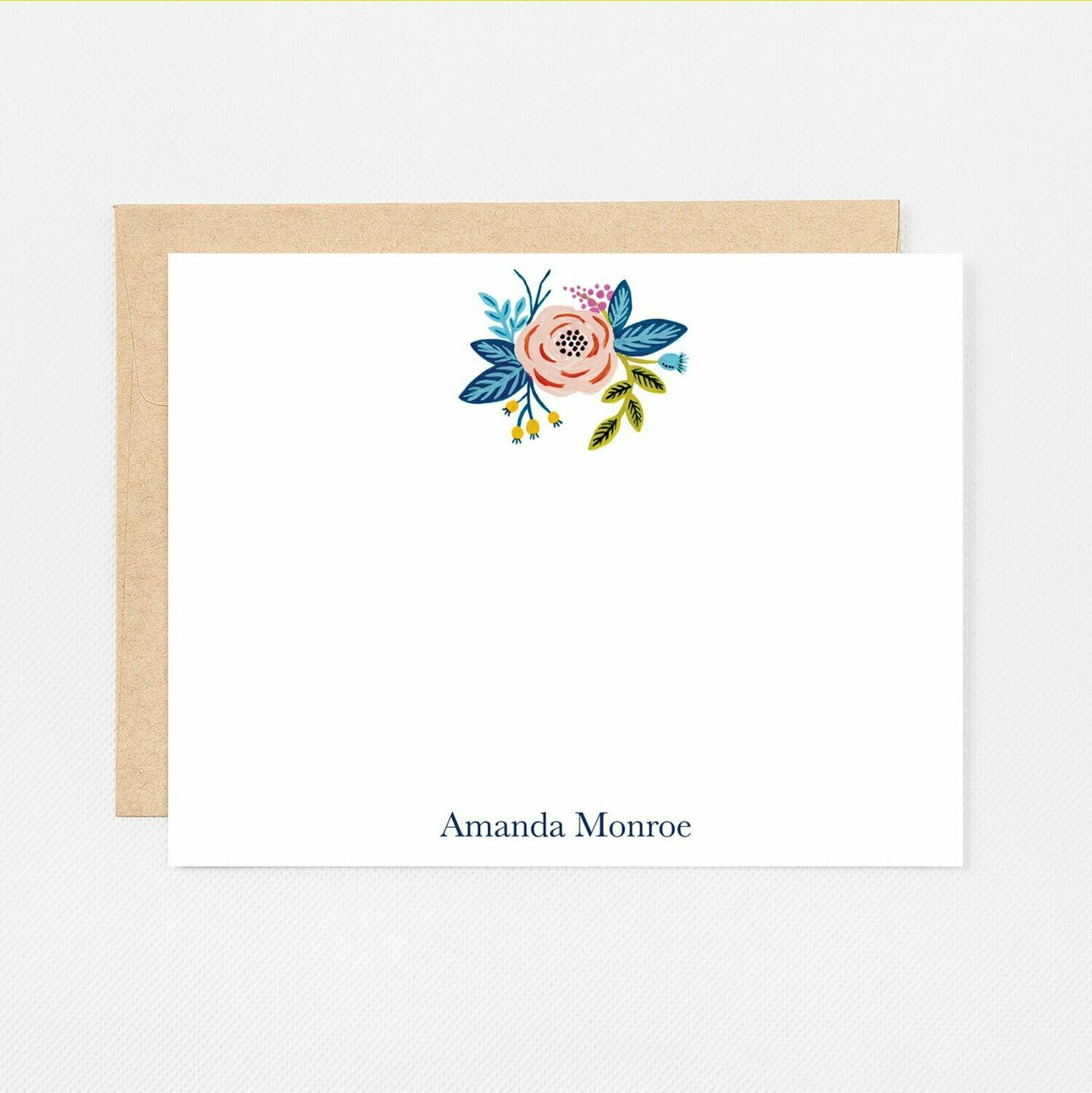 Rose Bouquet Flat Notecards