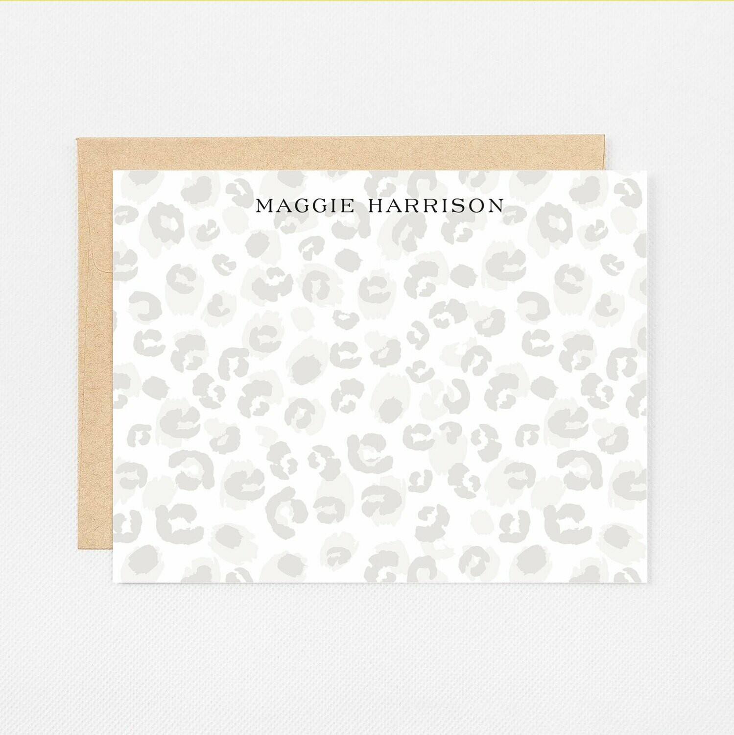 Leopard Print Flat Notecards