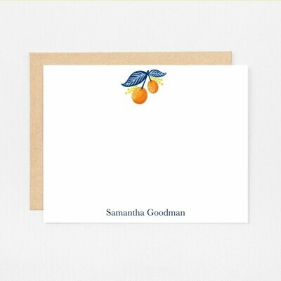 Two Oranges Flat Notecards