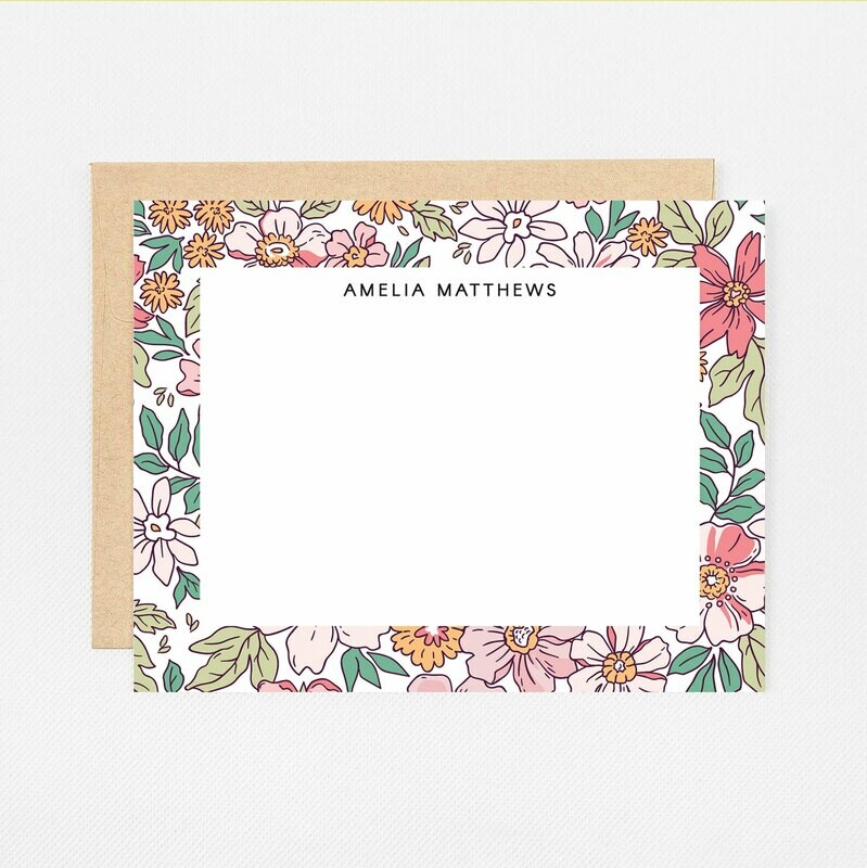 Garden Border Flat Notecards