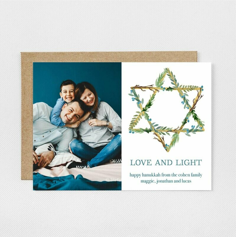 Hanukkah Star Photo Card