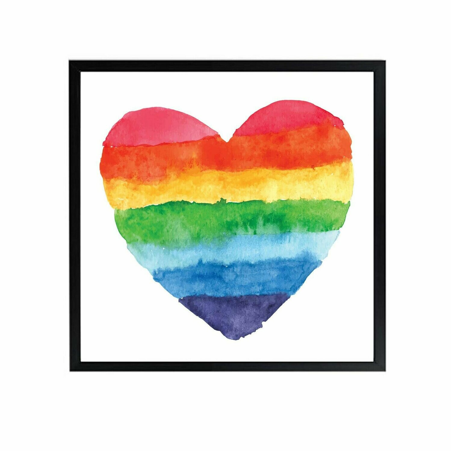 Rainbow Heart Wall Art DIGITAL DOWNLOAD PRINT