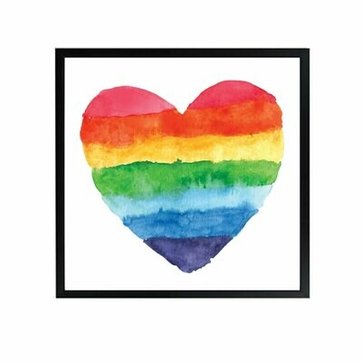 Rainbow Heart Wall Art DIGITAL DOWNLOAD PRINT