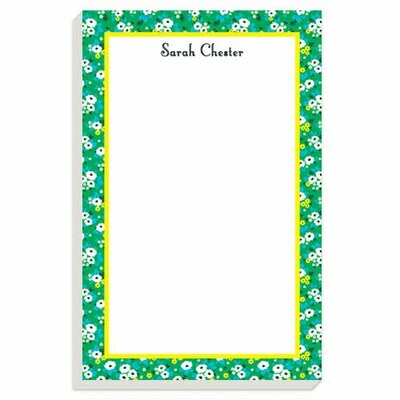 Bright Lime Posies Notepad