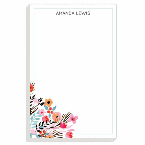 Bouquet Bottom Corner Notepad