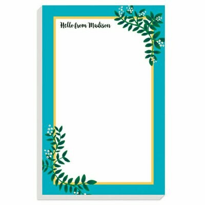 Turquoise Berries Notepad