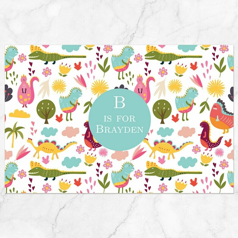 Dinosaur Placemat - Paper or Laminated