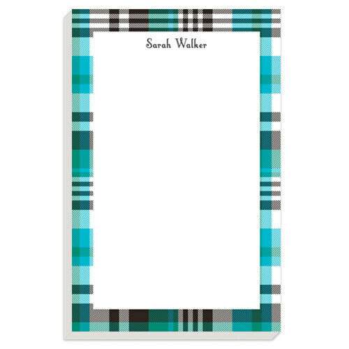 Blue Plaid Notepad