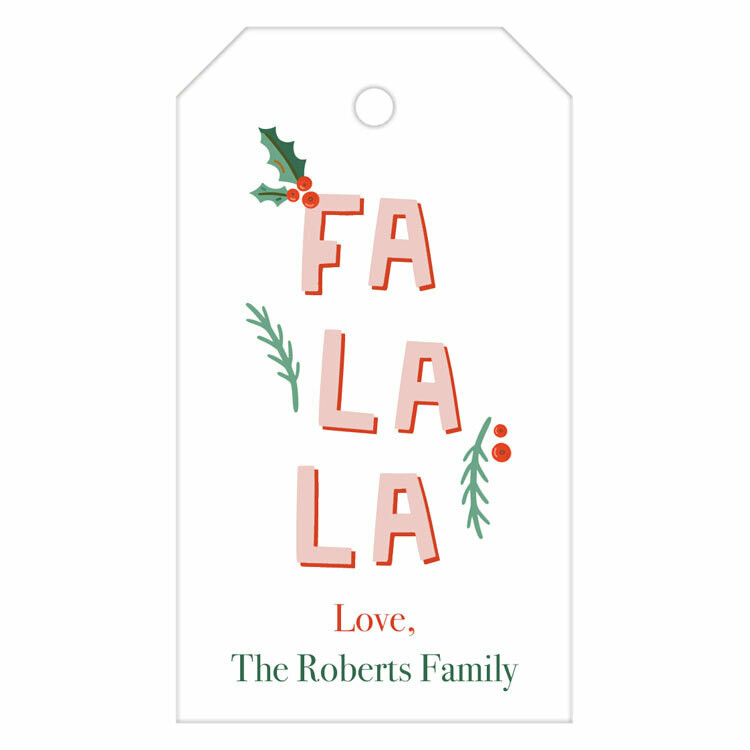 Fa La La Hanging Gift Tag