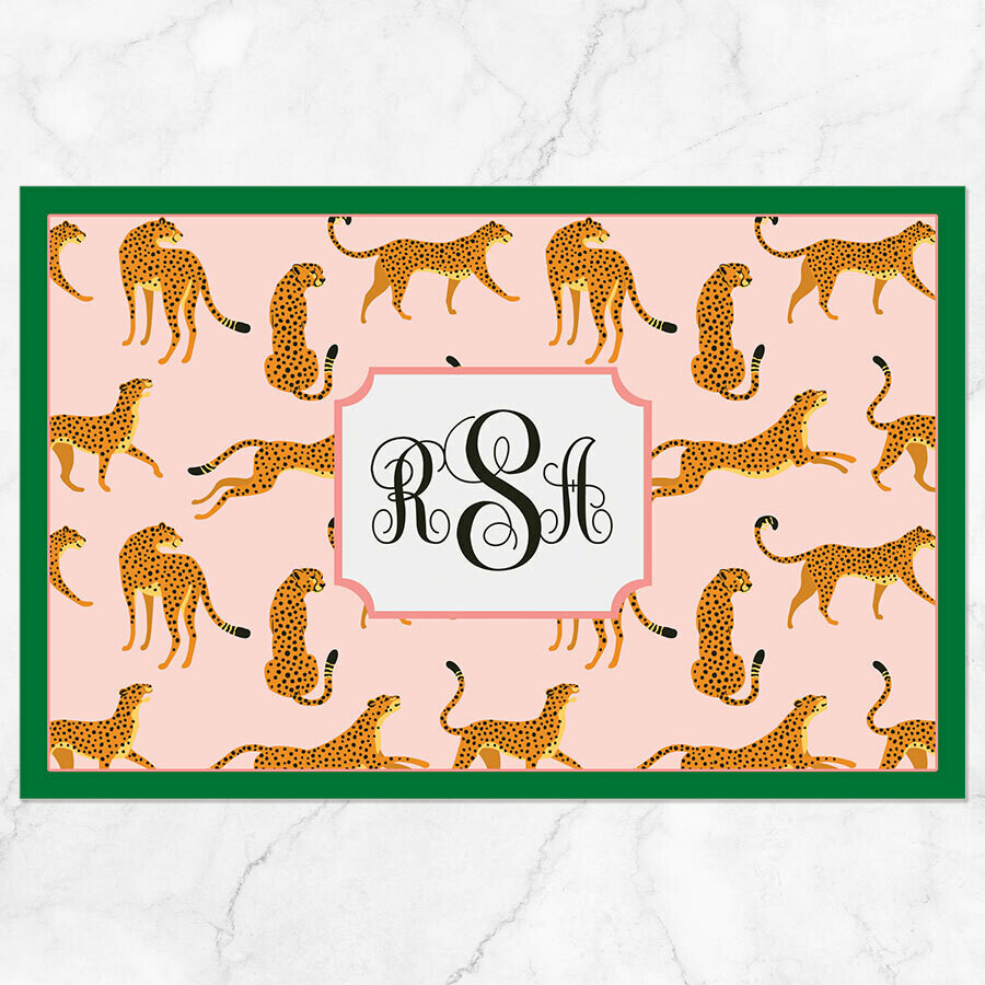 Pink Tigers Placemat - Paper or Laminated
