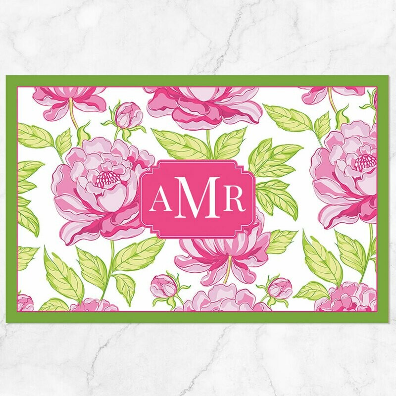 Pink Peony Placemat - Paper or Laminated
